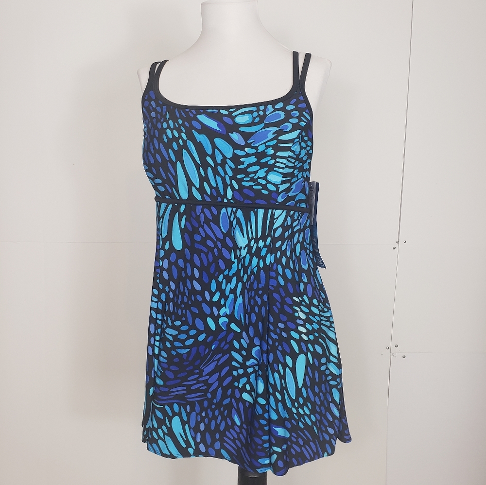 Great Lengths One-Piece Swim Dress and Suit Sz M
